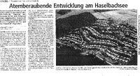 Atemberaubende Entwicklung am Haselbachsee
