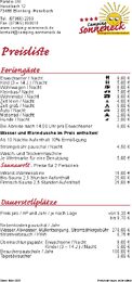 Preisliste 2026
