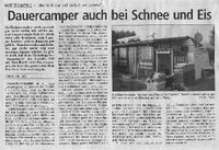 Dauercamper auch bei Schnee und Eis