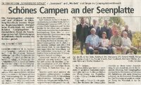 Schönes Campen an der Seenplatte