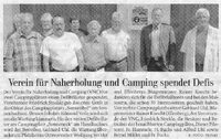 Verein für Naherholung und Camping spendet Defis